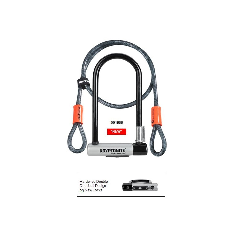 Kryptonite Kryptolok Series 2 U-lock And Flex Cable 122CM X 10.2CM X 22.9CM
